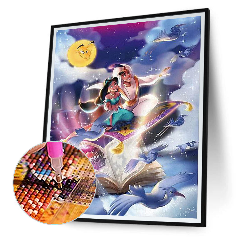 Disney Aladdin And Princess Jasmine - Full Round Drill Diamond Painting 30*40CM