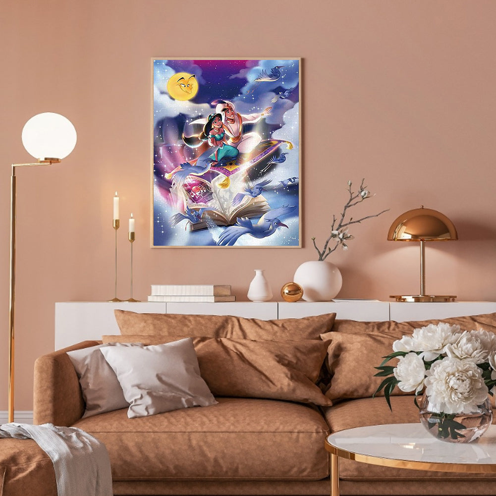 Disney Aladdin And Princess Jasmine - Full Round Drill Diamond Painting 30*40CM
