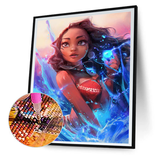Princess Moana - Full Round Drill Diamond Painting 30*40CM