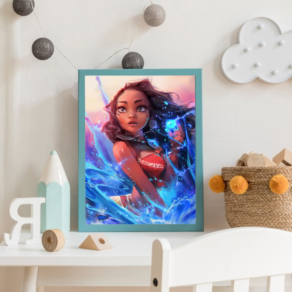 Princess Moana - Full Round Drill Diamond Painting 30*40CM