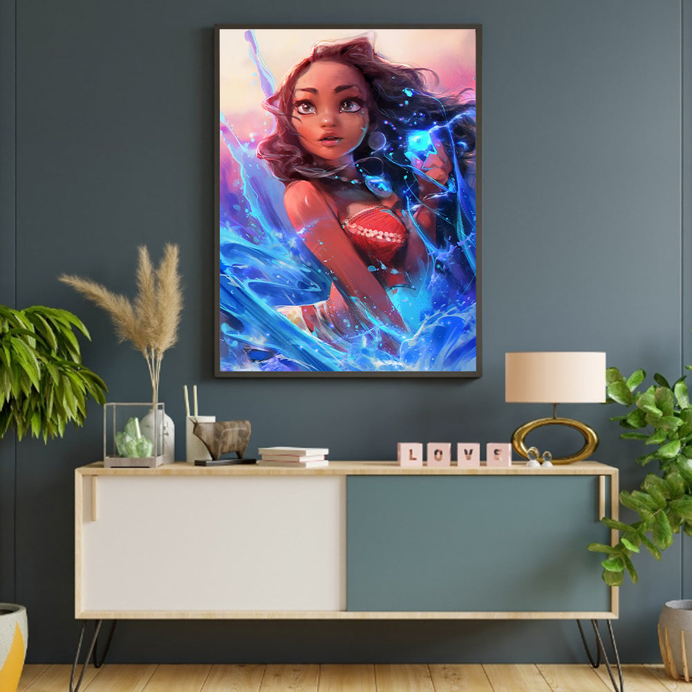 Princess Moana - Full Round Drill Diamond Painting 30*40CM