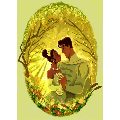 Disney Princess Tiana - Full Round Drill Diamond Painting 30*50CM