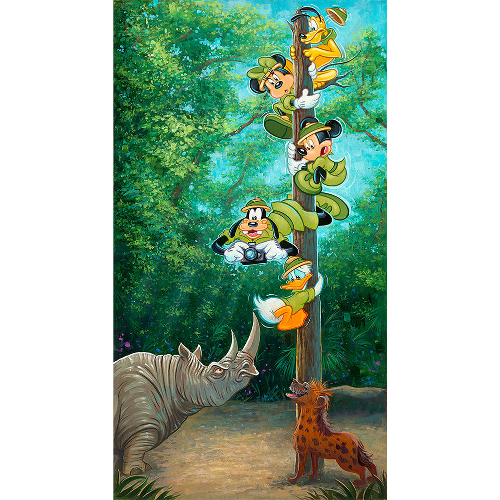 Mickey Donald Goofy The Three Musketeers - Full Round Drill Diamond Painting 30*60CM