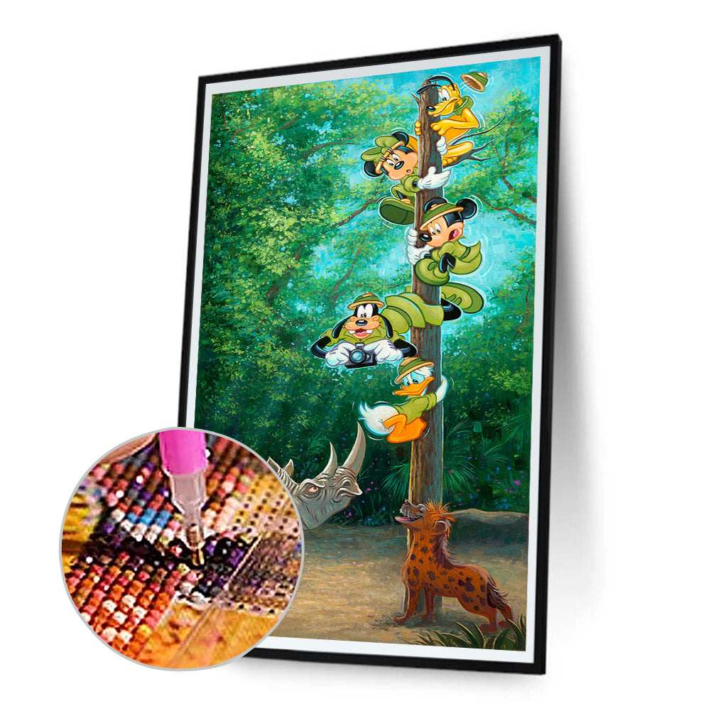 Mickey Donald Goofy The Three Musketeers - Full Round Drill Diamond Painting 30*60CM