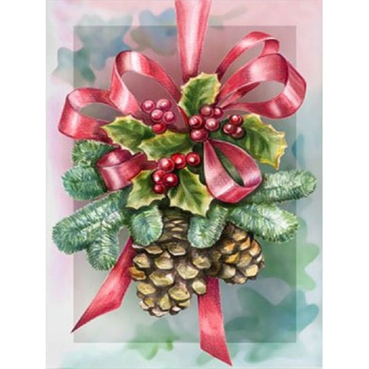 Christmas Pine Cones - Full Round Drill Diamond Painting 30*40CM