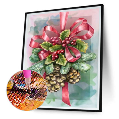 Christmas Pine Cones - Full Round Drill Diamond Painting 30*40CM