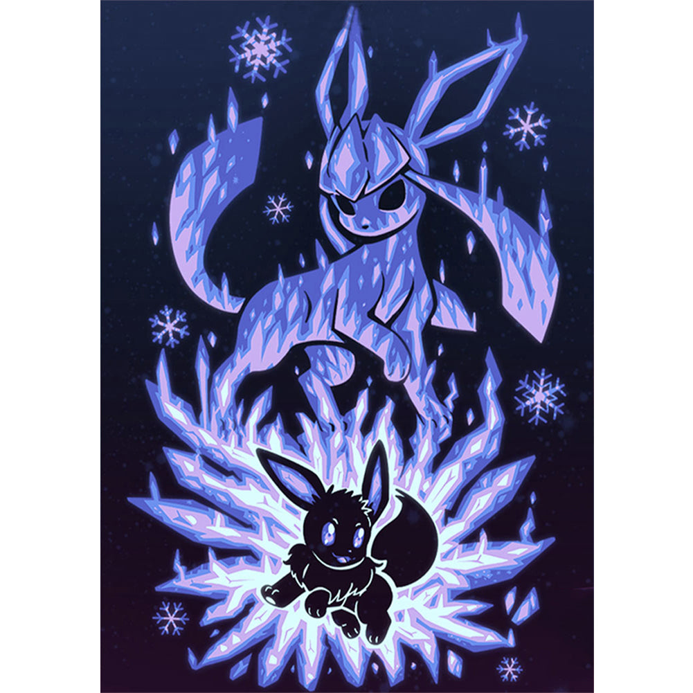 Pokemon Silhouette - Full Round Drill Diamond Painting 40*50CM