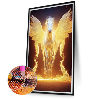 Flame Horse - Full Round Drill Diamond Painting 40*70CM