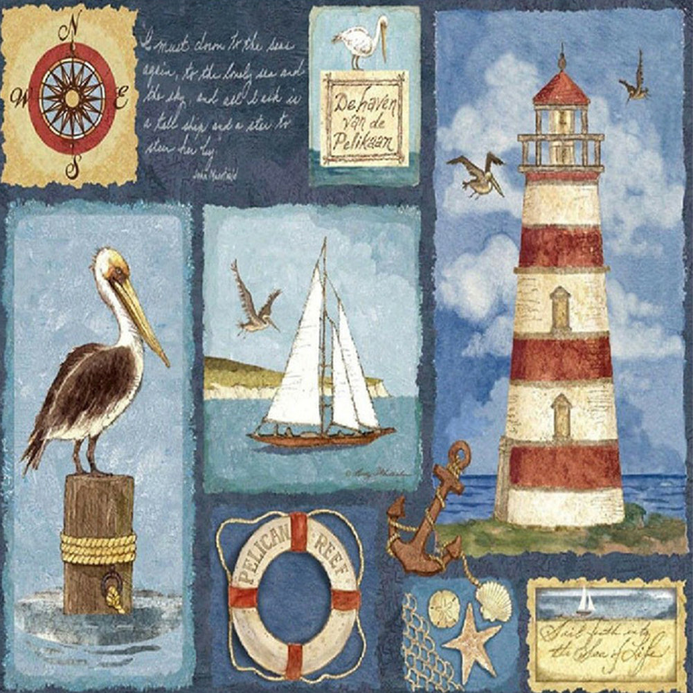 Seaside Scenery - Full Square Drill Diamond Painting 30*30CM