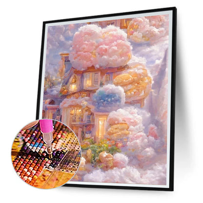 Flower Castle - Full Round Drill Diamond Painting 40*50CM