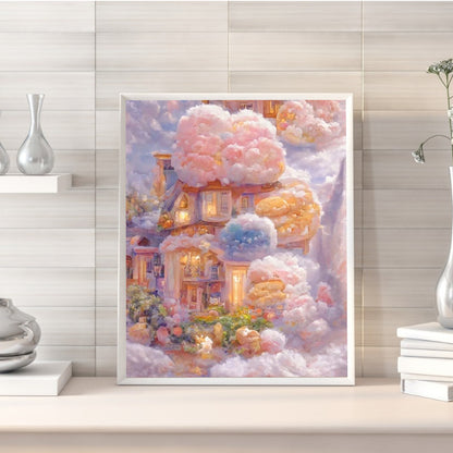 Flower Castle - Full Round Drill Diamond Painting 40*50CM