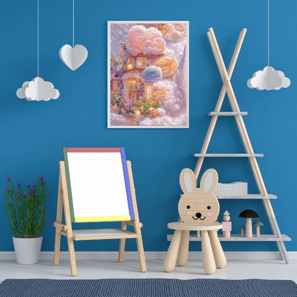 Flower Castle - Full Round Drill Diamond Painting 40*50CM