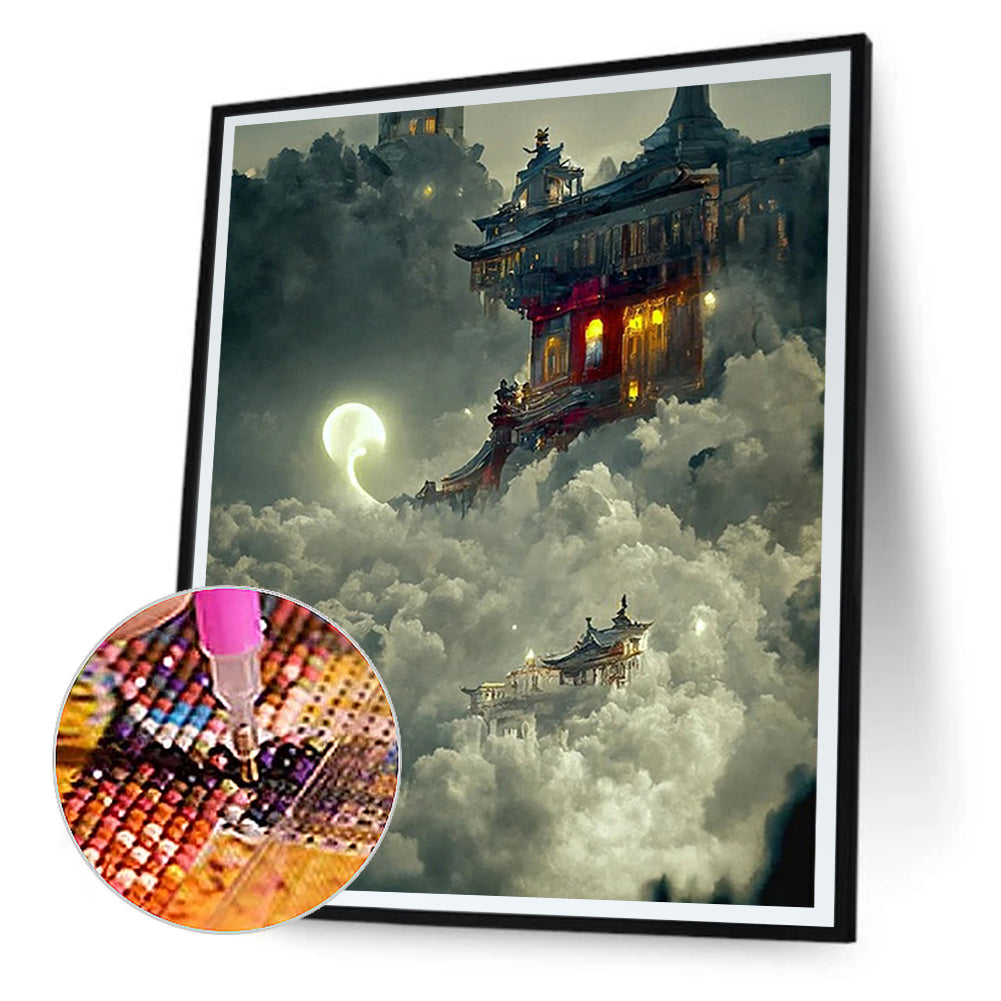 Flower Castle - Full Round Drill Diamond Painting 40*50CM