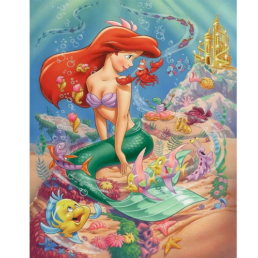 Ariel Mermaid - Full Round Drill Diamond Painting 40*50CM