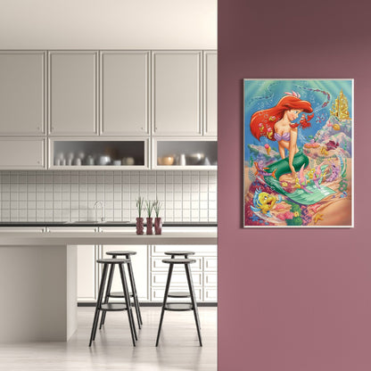 Ariel Mermaid - Full Round Drill Diamond Painting 40*50CM