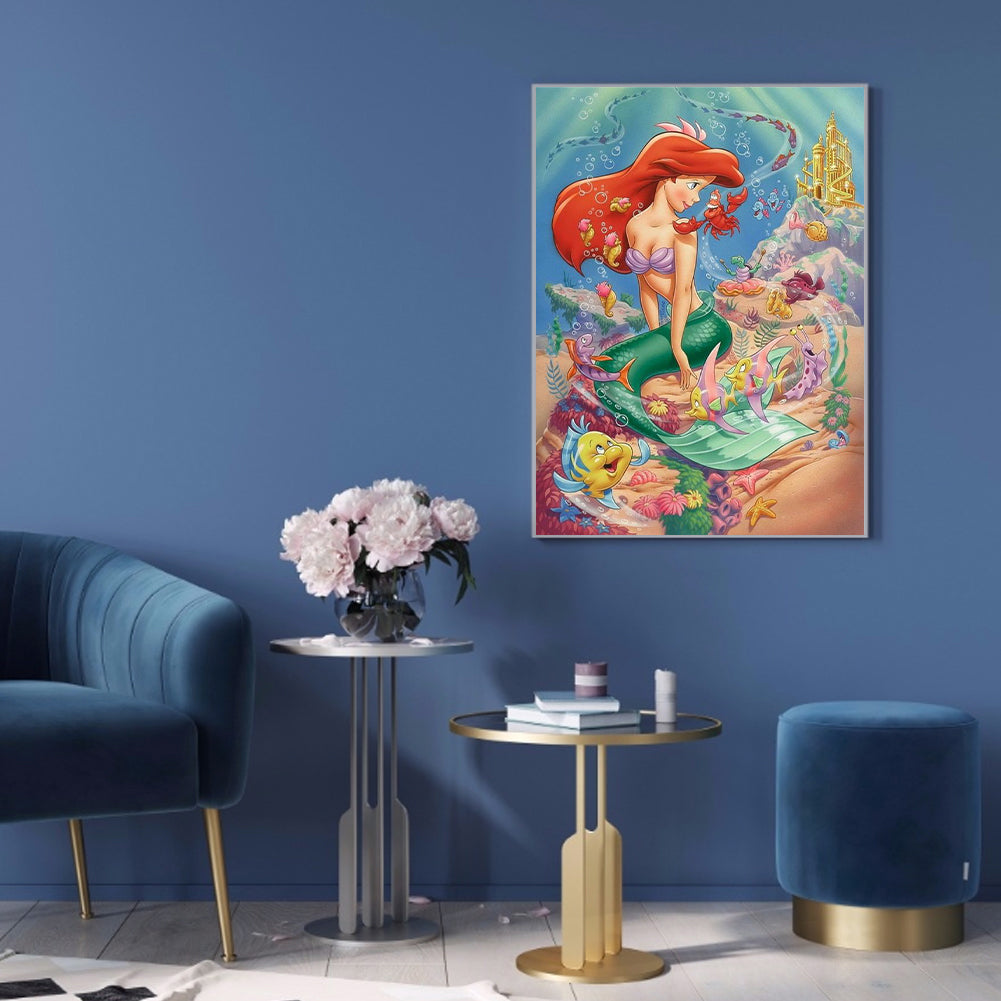 Ariel Mermaid - Full Round Drill Diamond Painting 40*50CM
