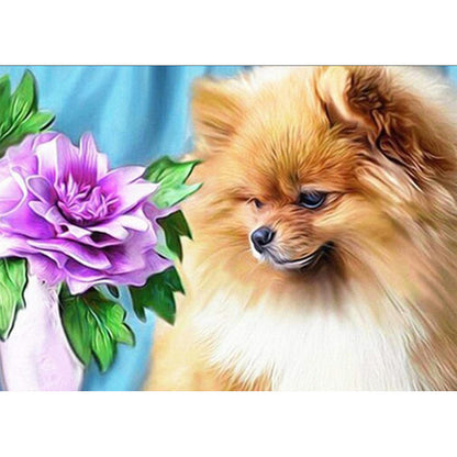 Pomeranian - Full Round Drill Diamond Painting 60*50CM
