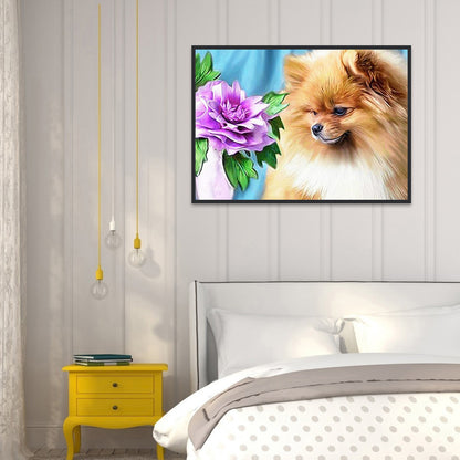 Pomeranian - Full Round Drill Diamond Painting 60*50CM