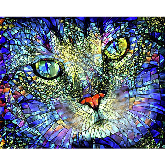 Glass Texture Cat - Full Square Drill Diamond Painting 60*50CM