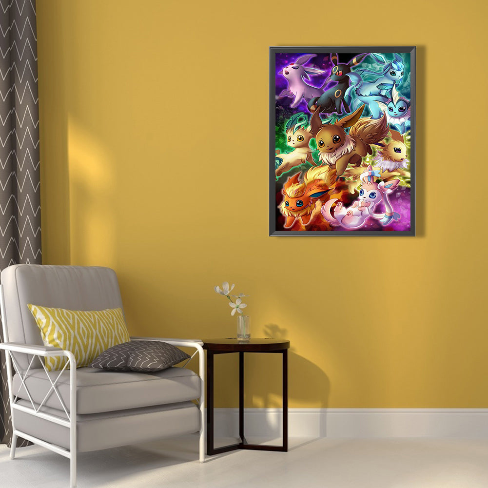 Pokemon Eevee - Full Square Drill Diamond Painting 50*60CM