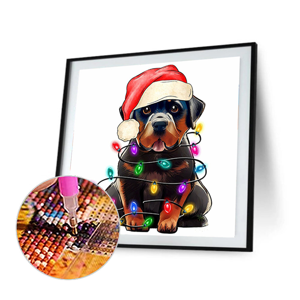 Christmas Puppy - Full Round Drill Diamond Painting 30*30CM