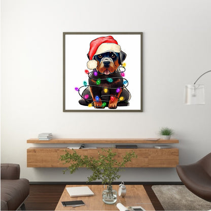 Christmas Puppy - Full Round Drill Diamond Painting 30*30CM