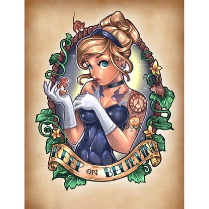 Cinderella - Full Round Drill Diamond Painting 30*40CM