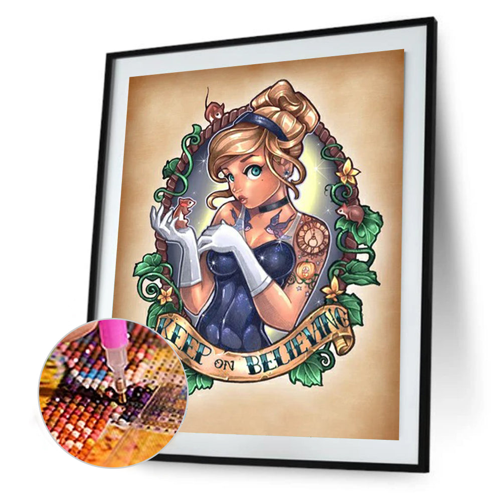 Cinderella - Full Round Drill Diamond Painting 30*40CM