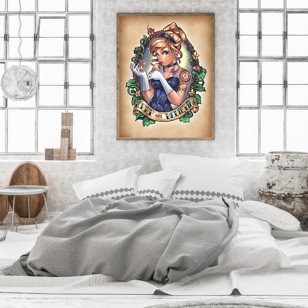 Cinderella - Full Round Drill Diamond Painting 30*40CM