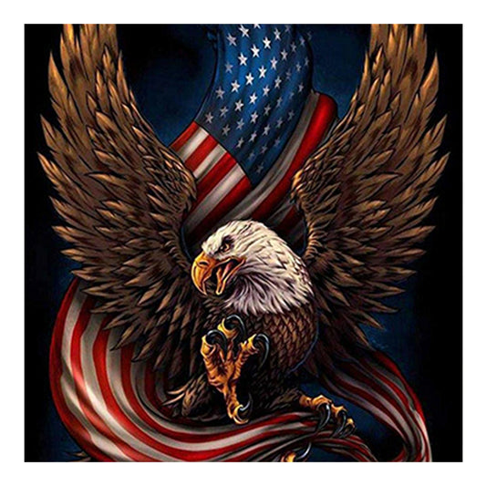 American Flag Eagle - Full Round Drill Diamond Painting 50*50CM