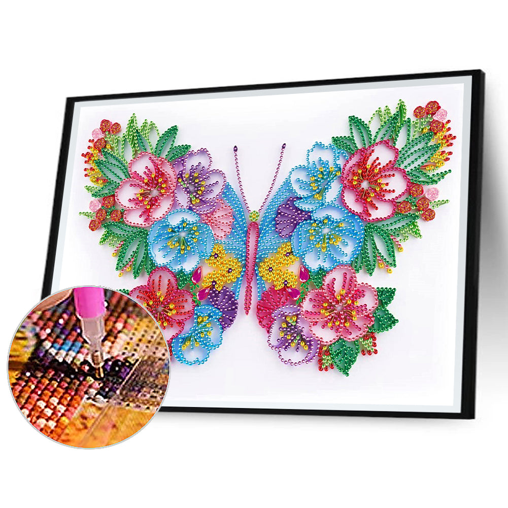 Butterfly - Special Shaped Drill Diamond Painting 40*30CM