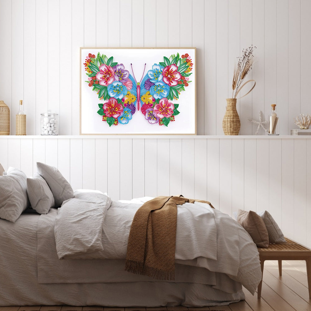 Butterfly - Special Shaped Drill Diamond Painting 40*30CM