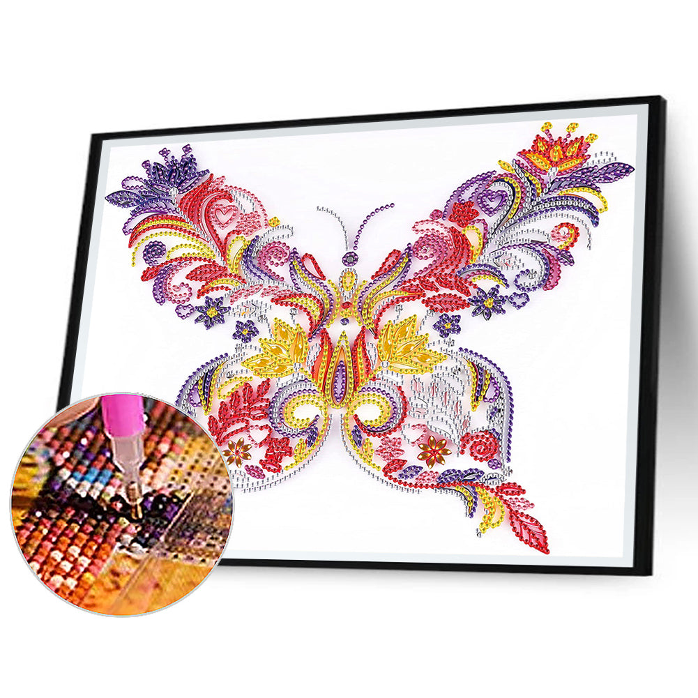 Butterfly - Special Shaped Drill Diamond Painting 40*30CM