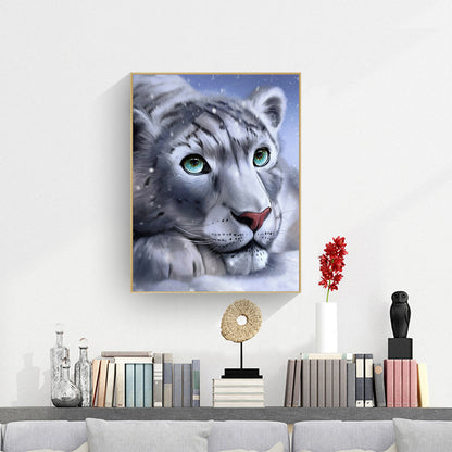 Snow Leopard - Full Round Drill Diamond Painting 30*40CM