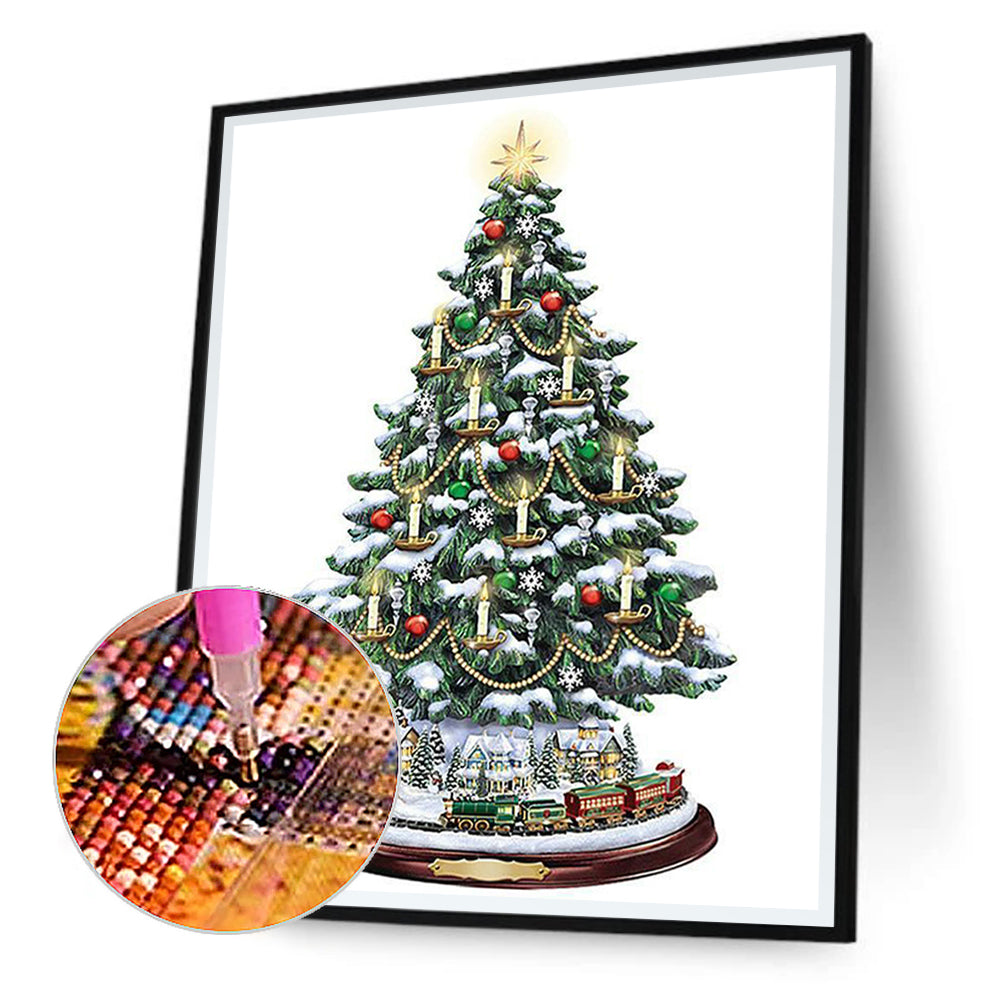 Christmas Tree - Full Round Drill Diamond Painting 30*40CM