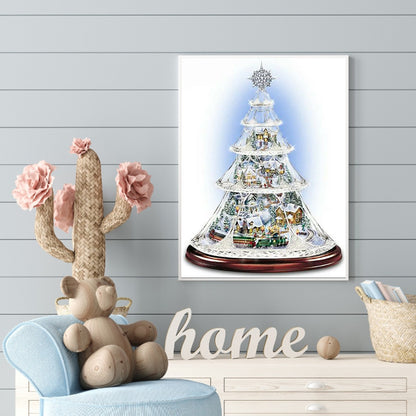 Christmas Tree - Full Round Drill Diamond Painting 30*40CM