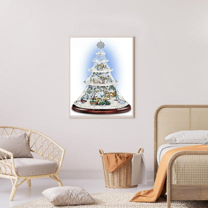 Christmas Tree - Full Round Drill Diamond Painting 30*40CM