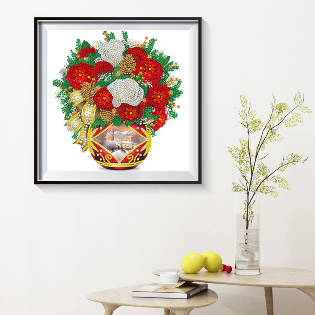 Exquisite Vase Bouquet - Special Shaped Drill Diamond Painting 30*30CM