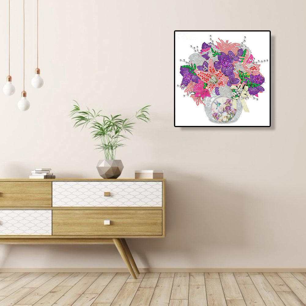 Exquisite Vase Bouquet - Special Shaped Drill Diamond Painting 30*30CM