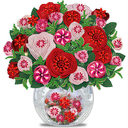 Exquisite Vase Bouquet - Special Shaped Drill Diamond Painting 30*30CM