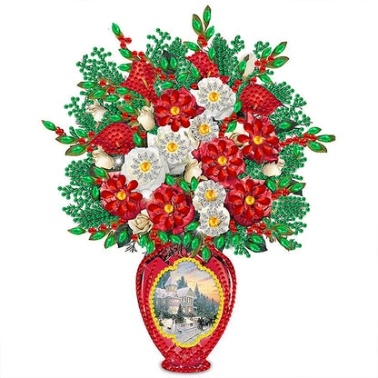 Exquisite Vase Bouquet - Special Shaped Drill Diamond Painting 30*30CM