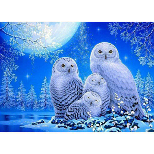 Snow Owl - Full Square Drill Diamond Painting 60*50CM