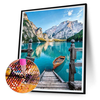 Alpine Lake - Full Round Drill Diamond Painting 40*50CM