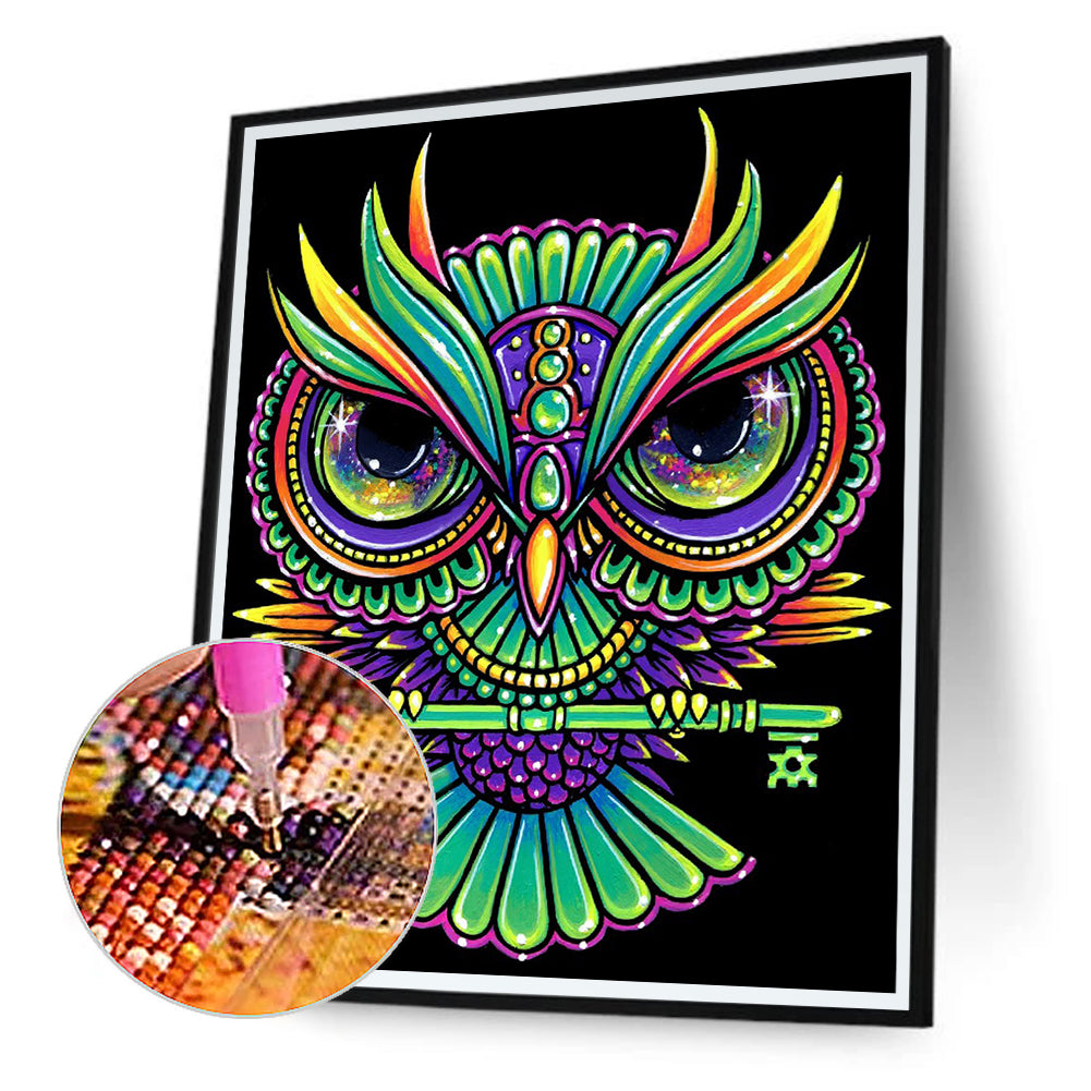 Owl - Full Square Drill Diamond Painting 30*40CM