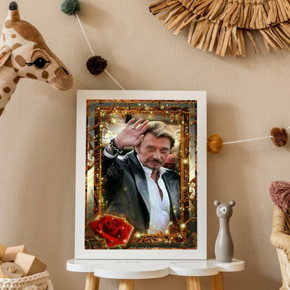 Johnny Alliday - Full Round Drill Diamond Painting 40*50CM