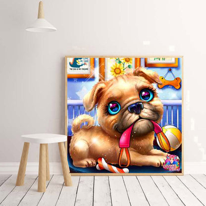 Naughty Dog - Full Round Drill Diamond Painting 30*30CM