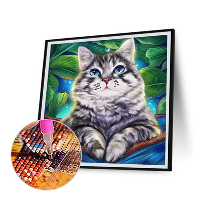 Chubby Cat - Full Round Drill Diamond Painting 30*30CM