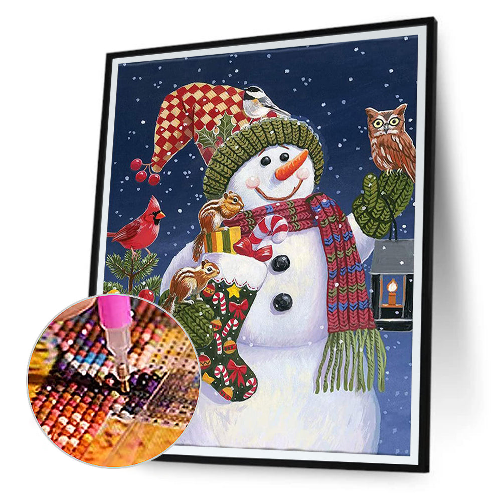 Snowman - Full Round Drill Diamond Painting 50*60CM