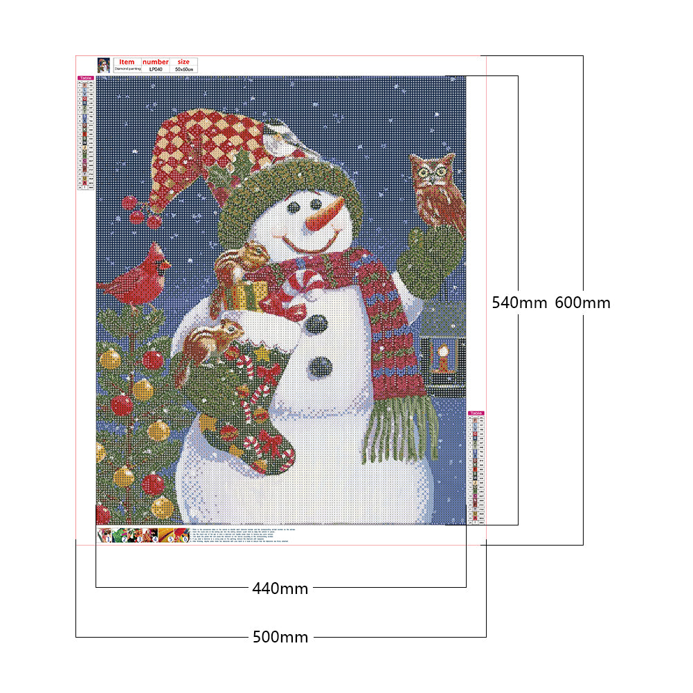 Snowman - Full Round Drill Diamond Painting 50*60CM