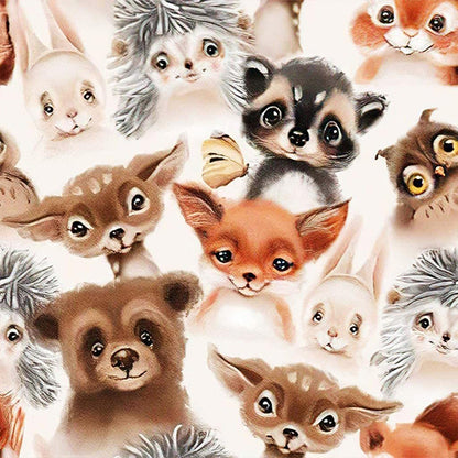 Group Photo Of Animals - Full Round Drill Diamond Painting 30*30CM